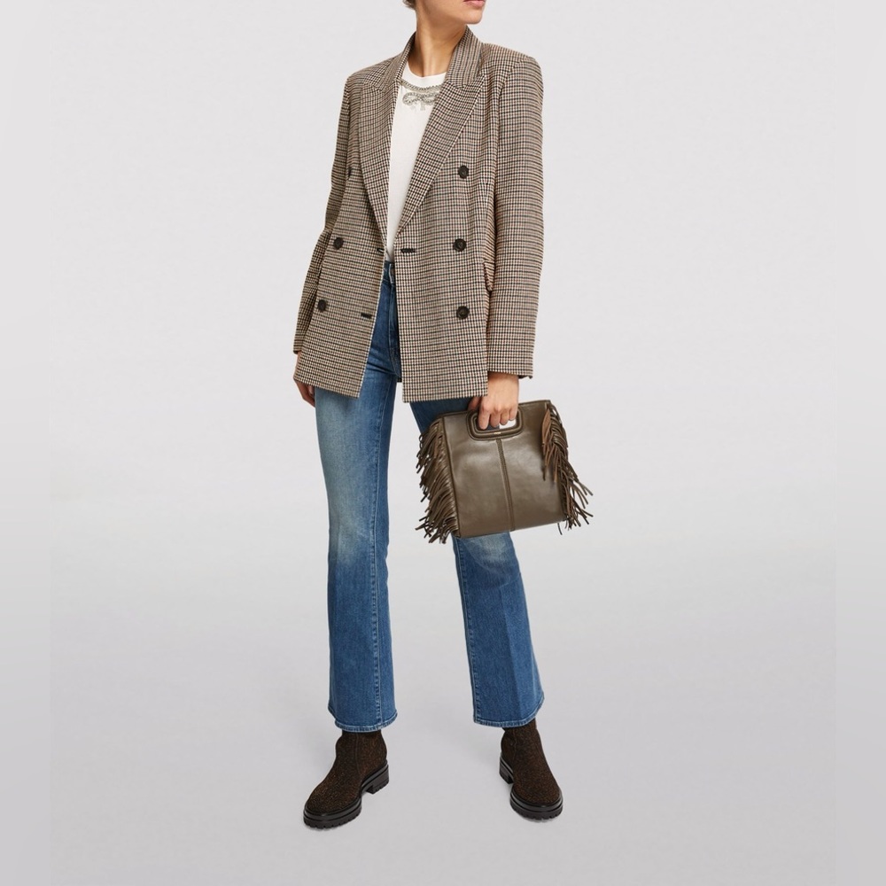 maje ~ ✨ Host Pick ✨Double-Breasted Check Blazer - Picture 3 of 11